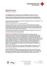Medienmitteilung 129. Mitgliederversammlung des SRK Kanton Schaffhausen